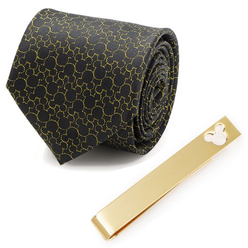 Disney ミッキー コンパクト シルエット ネクタイ ネクタイピン セットアクセサリー メンズジュエリー ジュエリーギフト プレゼント お祝い 結婚式 礼服 結婚式 冠婚葬祭 ビジネス スーツ メンズ 男性 彼氏 夫 新生活 父の日 バレンタイン