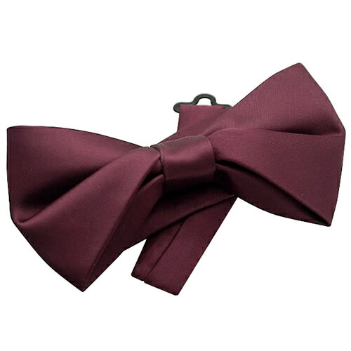 ダークレッド 無地 変形 プランプ 蝶ネクタイ ボウタイ 簡易装着タイプアクセサリー メンズジュエリー ジュエリーギフト プレゼント お祝い 結婚式 礼服 結婚式 冠婚葬祭 ビジネス スーツ メンズ 男性 彼氏 夫 新生活 父の日 バレンタイン