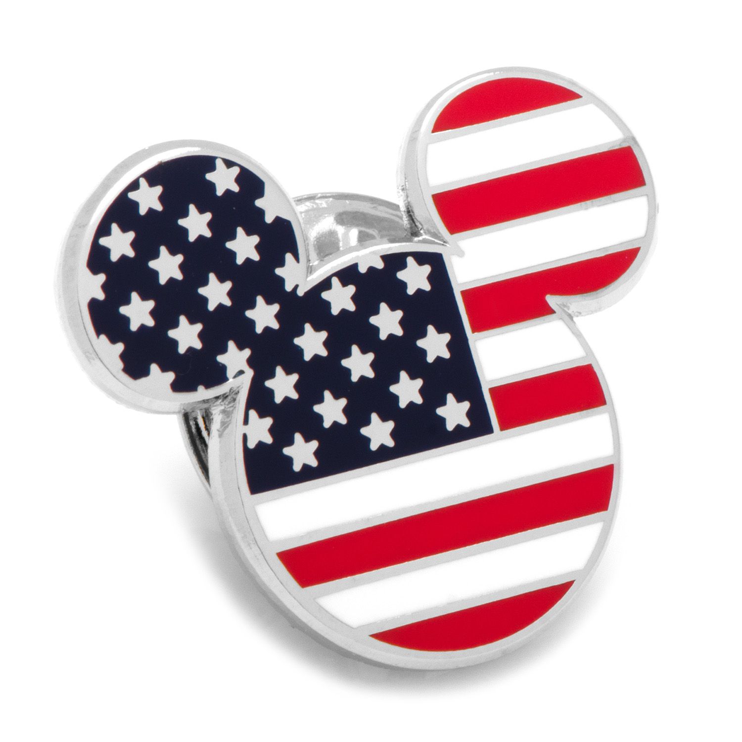 カフスボタン専門店CUFFJPのDisney ミッキーマウス スター＆ストライプ ピン ピンズ ラぺルピンアクセサリー メンズジュエリー ジュエリーギフト プレゼント お祝い 結婚式 礼服 結婚式 冠婚葬祭 ビジネス スーツ メンズ 男性 彼氏 夫 新生活 父の日 バレンタイン｜アングル2