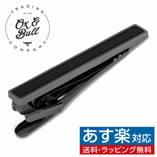 楽天カフスボタン専門店CUFFJPOx & Bull Trading Co ガンメタル オニキス ネクタイピン タイバー タイピンアクセサリー メンズジュエリー ジュエリーギフト プレゼント お祝い 結婚式 礼服 結婚式 冠婚葬祭 ビジネス スーツ メンズ 男性 彼氏 夫 新生活 父の日 バレンタイン