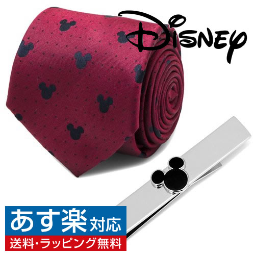 ディズニー  Disney ミッキー レッド ピン ドット ネクタイ ネクタイピン セットアクセサリー メンズジュエリー ジュエリーギフト プレゼント お祝い 結婚式 礼服 結婚式 冠婚葬祭 ビジネス スーツ メンズ 男性 彼氏 夫 新生活 父の日 バレンタイン