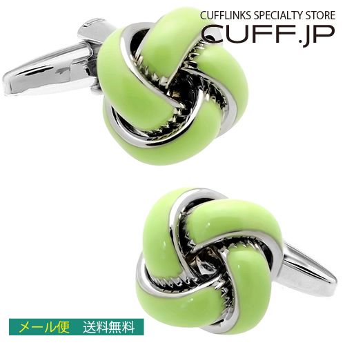カフス カフスボタン ライトグリーン クラシック ノット カフリンクスアクセサリー メンズジュエリー ...