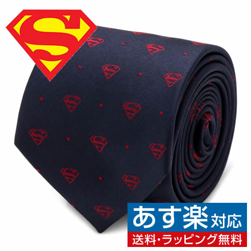 Superman スーパーマン シールド ネイビー＆レッド ドット ネクタイアクセサリー メンズジュエリー ジュエリーギフト プレゼント お祝い 結婚式 礼服 結婚式 冠婚葬祭 ビジネス スーツ メンズ 男性 彼氏 夫 新生活 父の日 バレンタイン