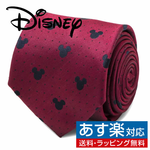 ディズニー  ネクタイ Disney ミッキーマウス レッド ピン ドットアクセサリー メンズジュエリー ジュエリーギフト プレゼント お祝い 結婚式 礼服 結婚式 冠婚葬祭 ビジネス スーツ メンズ 男性 彼氏 夫 新生活 父の日 バレンタイン