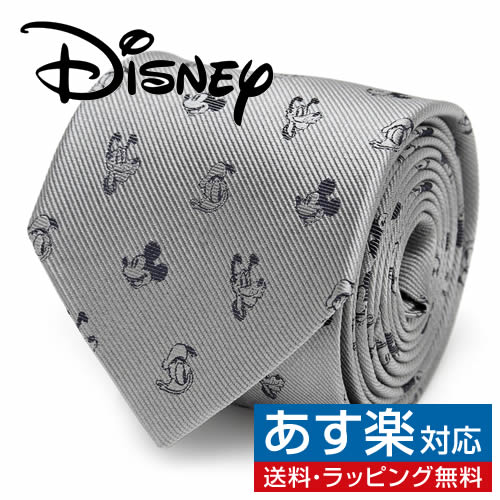 ディズニー  ネクタイ Disney ミッキー フレンド グレーアクセサリー メンズジュエリー ジュエリーギフト プレゼント お祝い 結婚式 礼服 結婚式 冠婚葬祭 ビジネス スーツ メンズ 男性 彼氏 夫 新生活 父の日 バレンタイン