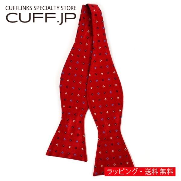 Butterfly Tie - 蝶ネクタイ ボウタイ レッド フラワー ドット 手結びアクセサリー メンズジュエリー ジュエリーギフト プレゼント お祝い 結婚式 礼服 結婚式 冠婚葬祭 ビジネス スーツ メンズ 男性 彼氏 夫 新生活 父の日 バレンタイン