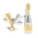 カフス カフスボタン シャンパン カフリンクスメンズアクセサリーの通販ギフト プレゼント お祝い 結婚式 ビジネス 新生活 父の日 彼氏 夫