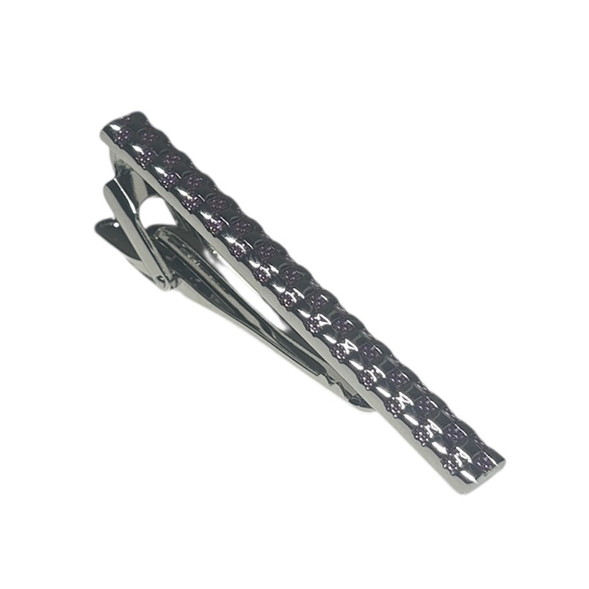 鎌倉カフス工房 パープルデザインネクタイピン・タイバー メンズ cf1940 結婚式 旦那 プレゼント ギフト 彼氏 父の日 誕生日プレゼント