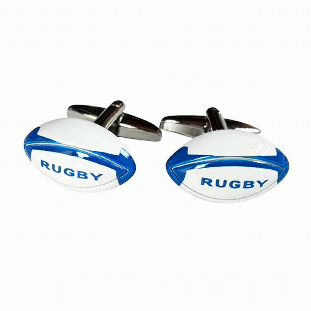 Rakuten - 鎌倉カフス工房 ブルーラグビーボールカフスボタン・カフリンクス メンズ cf406 結婚式 旦那 プレゼント ギフト 彼氏 父の日 誕生日プレゼント