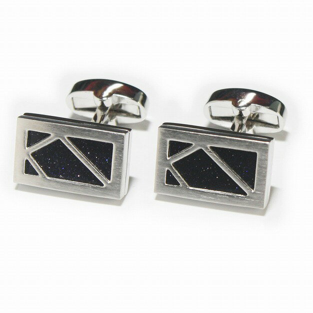 鎌倉カフス工房 紫金石インレイシルバーフレームカフスボタン・カフリンクス メンズ cf2114 結婚式 旦那 プレゼント ギフト 彼氏 父の日 誕生日プレゼント