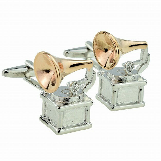 鎌倉カフス工房 蓄音機カフスボタン・カフリンクス メンズ cf2207 結婚式 旦那 プレゼント ギフト 彼氏 父の日 誕生日プレゼント