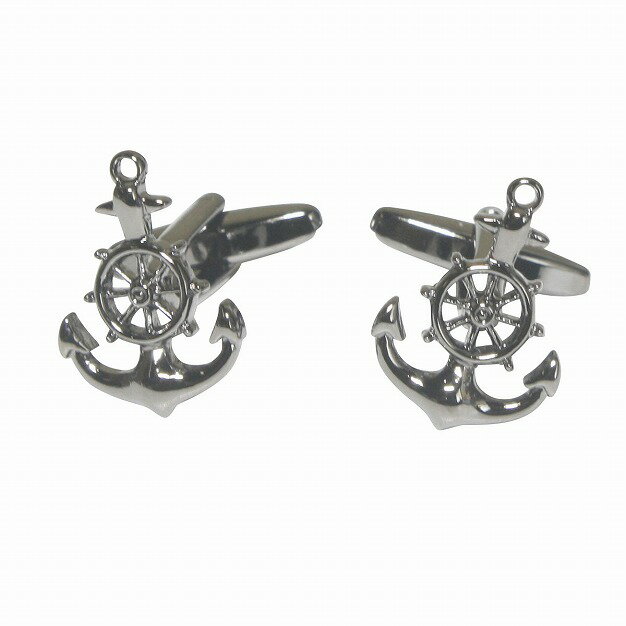 鎌倉カフス工房 ガンメタアンカーカフスボタン・カフリンクス メンズ cf2316 結婚式 旦那 プレゼント ..