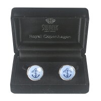 Swank&RoyalCopenhagenスワンク&ロイヤルコペンハーゲンブルーアンカーカフスボタンメンズrcsw001