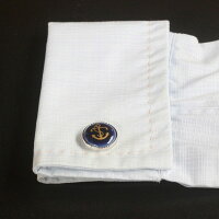 Swank&RoyalCopenhagenスワンク&ロイヤルコペンハーゲンブルーゴールドアンカーカフスボタンメンズrcsw009