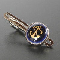 Swank&RoyalCopenhagenスワンク&ロイヤルコペンハーゲンブルーゴールドアンカーカフスボタン・ネクタイピンセットメンズrcsw009010