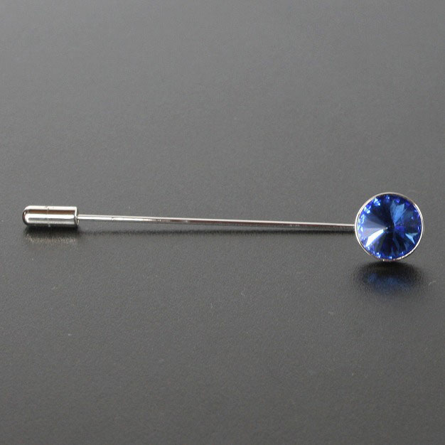 鎌倉カフス工房 サファイアクリスタルラペルピン・カフリンクス メンズ cf1498 結婚式 旦那 プレゼント ギフト 彼氏 父の日 誕生日プレゼント