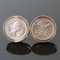 イギリス6ペンスコインカフス【カフスボタン・カフリンクス】【あす楽対応_関東】プレゼント・ギフトにおすすめ9000円以上お買い上げで送料無料