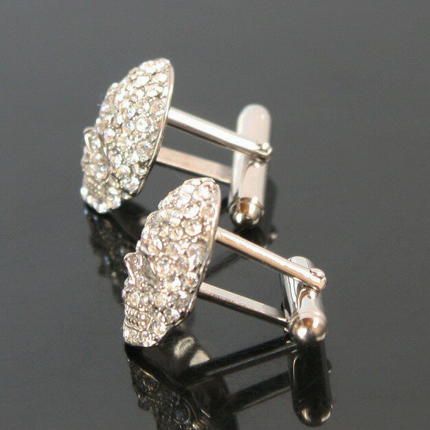 elizabeth parker エリザベスパーカー クリスタルスカルカフスボタン・カフリンクス メンズ ep1505 結婚式 旦那 プレゼント ギフト 彼氏 父の日 誕生日プレゼント