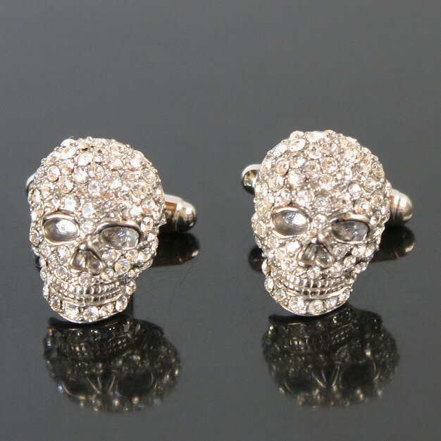 elizabeth parker エリザベスパーカー クリスタルスカルカフスボタン・カフリンクス メンズ ep1505 結婚式 旦那 プレゼント ギフト 彼氏 父の日 誕生日プレゼント