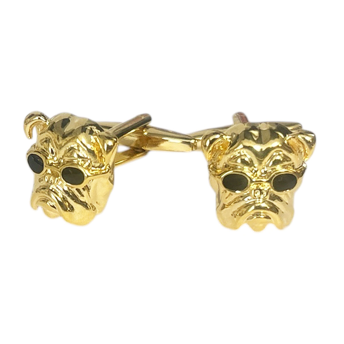 Kamakura Cufflinks Workshop Gold Bulldog Cufflinks - Men's Cufflinks (cf1894) - Perfect for Weddings, Husbands, Boyfriends, Father's Day, and Birthday Gifts.