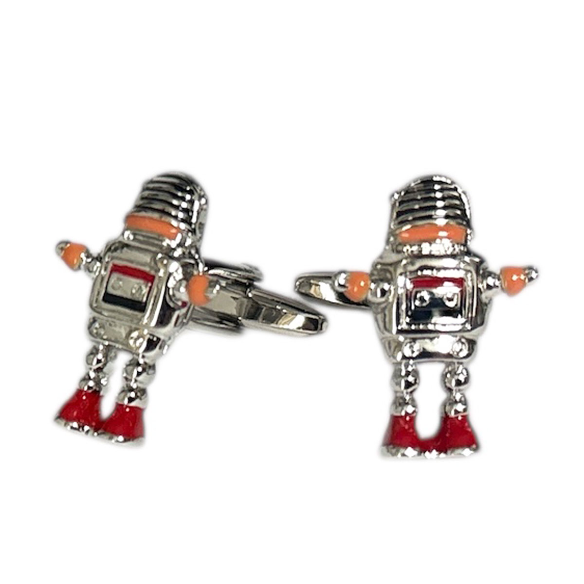 鎌倉カフス工房 おもちゃのロボットカフスボタン・カフリンクス メンズ cf854 結婚式 旦那 プレゼント ギフト 彼氏 父の日 誕生日プレゼント