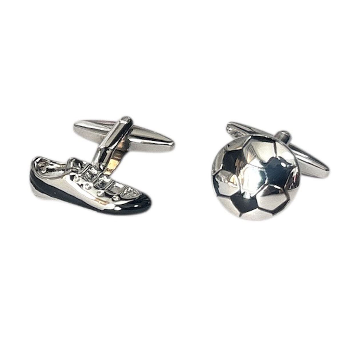 鎌倉カフス工房 サッカーボール＆スパイク・ カフスボタン・カフリンクス メンズ ed042 結婚式 旦那 プレゼント ギフト 彼氏 父の日 誕生日プレゼント