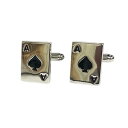 鎌倉カフス工房 スペードエースカードカフスボタン・カフリンクス メンズ sc028 結婚式 旦那 プレゼント ギフト 彼氏 父の日 誕生日プレゼント