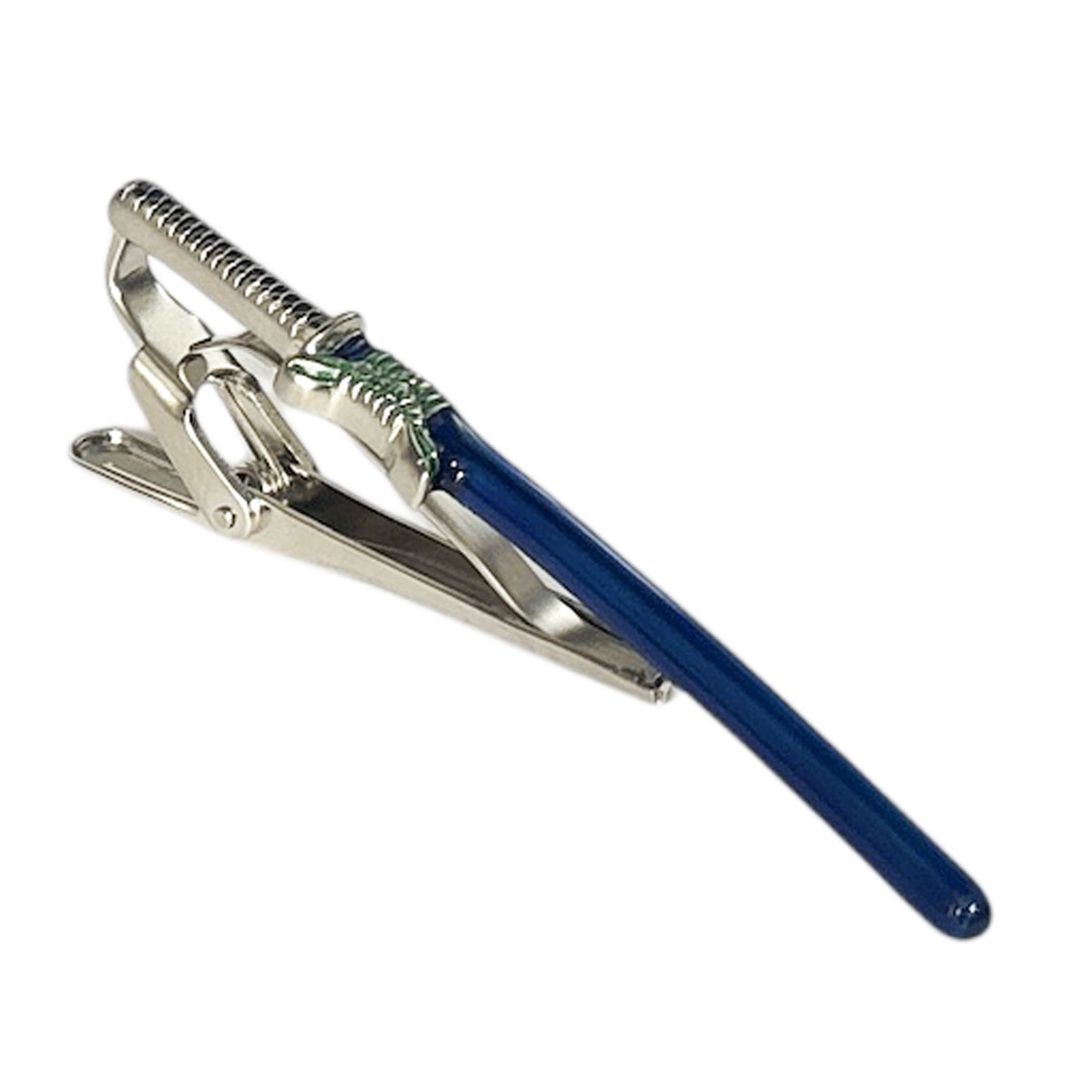 SWANK スワンク 日本刀ブルーネクタイピン・タイバー メンズ sw137 結婚式 旦那 プレゼント ギフト 彼..