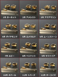 選べる12石誕生石カフスネクタイピンンセット【楽ギフ_包装】【あす楽対応_関東】プレゼント・ギフトにおすすめ【送料無料】