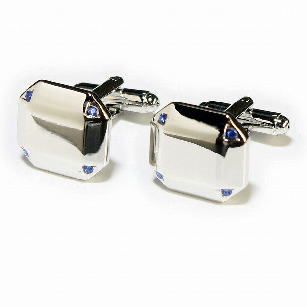鎌倉カフス工房 フォーサイドサファイアクリスタルカフスボタン・カフリンクス メンズ cf1343 結婚式 旦那 プレゼント ギフト 彼氏 父の日 誕生日プレゼント