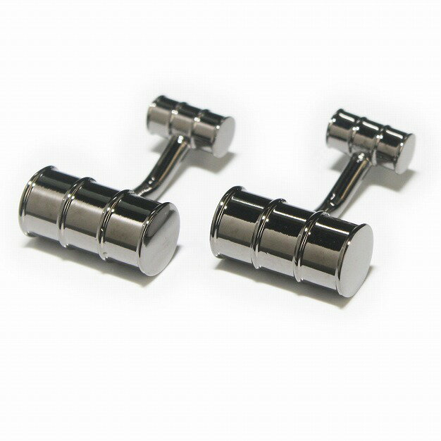 ガンメタのオイルバレルをデザインした ユニークなカフスボタン。 袖口に注目が集まりますよ♪ ベースカラーーガンメタ 素材ー真鍮(brass) サイズー10x18mm ・選べるお支払い方法　　・各種クレジットカード　・代金引換　・銀行振込　・...