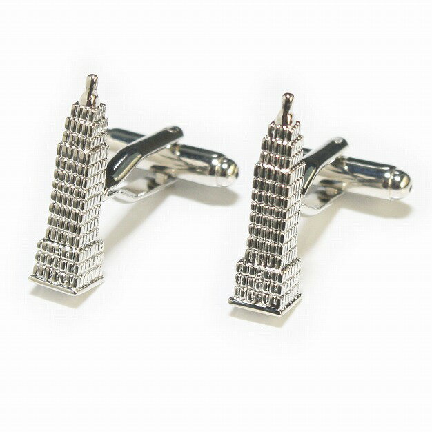 鎌倉カフス工房 エンパイアステートビルディングカフスボタン・カフリンクス メンズ cf1392 結婚式 旦..