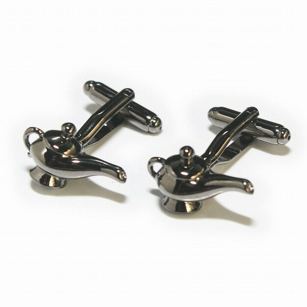 鎌倉カフス工房 ガンメタ魔法のランプカフスボタン・カフリンクス メンズ cf1420 結婚式 旦那 プレゼント ギフト 彼氏 父の日 誕生日プレゼント(4)