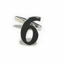 鎌倉カフス工房 数字の6カフスボタン(バラ売り)・カフリンクス メンズ cf364 結婚式 旦那 プレゼント ギフト 彼氏 父の日 誕生日プレゼント