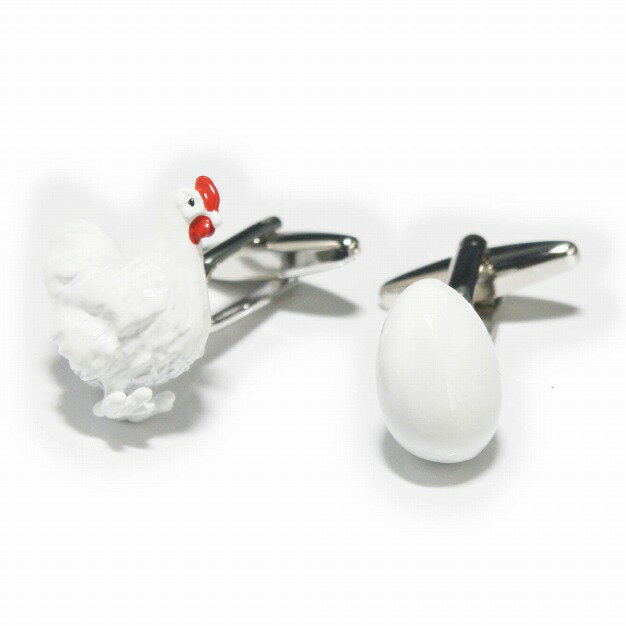 Rakuten - 鎌倉カフス工房 鶏と卵カフスボタン・カフリンクス メンズ cf635 結婚式 旦那 プレゼント ギフト 彼氏 父の日 誕生日プレゼント