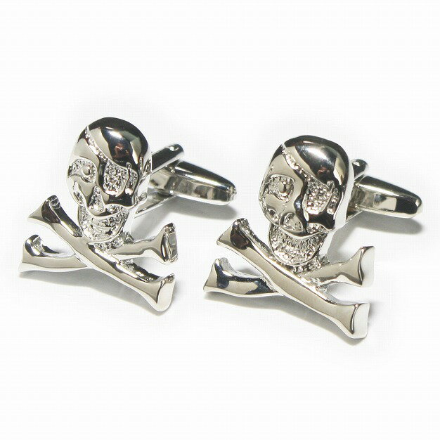 Rakuten - 鎌倉カフス工房 髑カフス 髏クロスボーンカフスボタン・カフリンクス メンズ cf882 結婚式 旦那 プレゼント ギフト 彼氏 父の日 誕生日プレゼント