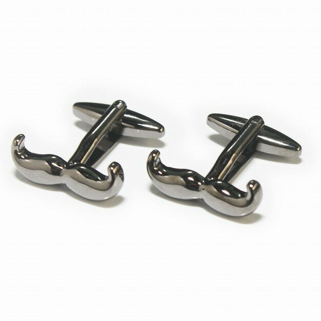 鎌倉カフス工房 ガンメタひげカフスボタン・カフリンクス メンズ cf960 結婚式 旦那 プレゼント ギフト..