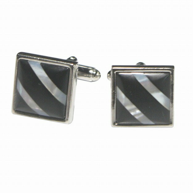 鎌倉カフス工房 MOP2ライン ブラックオニキスカフスボタン・カフリンクス メンズ bc043 結婚式 旦那 プレゼント ギフト 彼氏 父の日 誕生日プレゼント