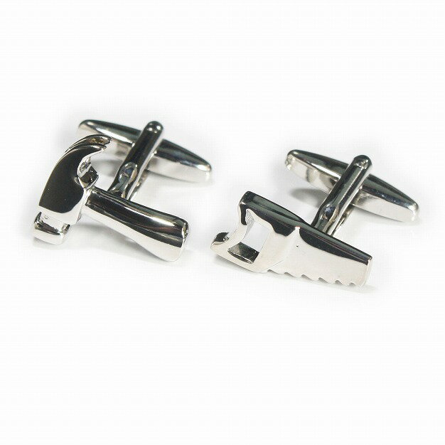 鎌倉カフス工房 鋸＆鉄鎚 カフスボタン・カフリンクス メンズ ed079 結婚式 旦那 プレゼント ギフト 彼..