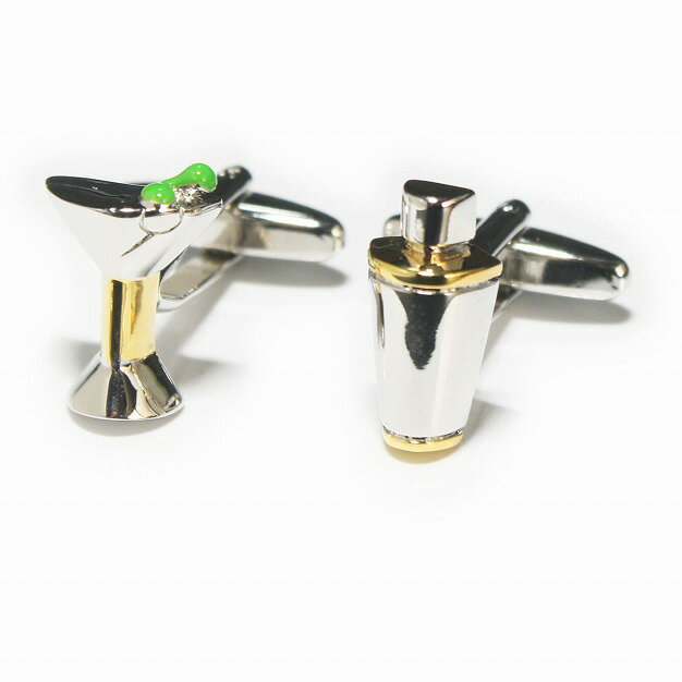 鎌倉カフス工房 シェーカー&カクテル カフスボタン・カフリンクス メンズ ew062 結婚式 旦那 プレゼント ギフト 彼氏 父の日 誕生日プレゼント