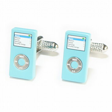 鎌倉カフス工房 ライトブルーiPod nano カフスボタン・カフリンクス メンズ ew078 結婚式 旦那 プレゼント ギフト 彼氏 新生活 誕生日プレゼント