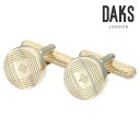 【DAKS】ラウンドストライプカフス ゴールドカフス ボタン カフスボタン 可愛い 結婚式 プレゼント 就職祝い 葬式 シンプル アクセサリー メンズ フォーマ...