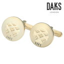 【DAKS】ラウンドチェックカフス ゴールドカフス ボタン カフスボタン 可愛い 結婚式 プレゼント 就職祝い 葬式 シンプル アクセサリー メンズ フォーマル...