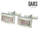 【DAKS】レクタングルデコレーションシェルカフス ブラックカフス ボタン カフスボタン 可愛い 結婚式 プレゼント 就職祝い 葬式 シンプル アクセサリー メ...