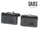 【DAKS】フレームロゴカフス ブラックカフス ボタン カフスボタン 可愛い 結婚式 プレゼント 就職祝い 葬式 シンプル アクセサリー メンズ フォーマル 男...