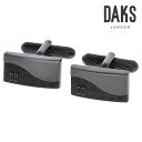 【DAKS】ウェーブラインカフス ブラックカフス ボタン カフスボタン 可愛い 結婚式 プレゼント 就職祝い 葬式 シンプル アクセサリー メンズ フォーマル ...