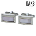 【DAKS】ディーシェイプピンクシェルカフスカフス ボタン カフスボタン 可愛い 結婚式 プレゼント 就職祝い 葬式 シンプル アクセサリー メンズ フォーマル...