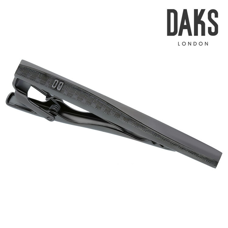 【DAKS】ウェーブラインタイピン ブラック可愛い ネクタイピン 結婚式 卒業式 就活 プレゼント 就職祝い 葬式 タイピン シンプル アクセサリー メンズ フ...