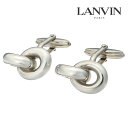 【LANVIN】ダブルチェーンカフスカフス ボタン カフスボタン 可愛い 結婚式 プレゼント 就職祝い 葬式 シンプル アクセサリー メンズ フォーマル 男性 礼服 喪服 LANVIN ランバン