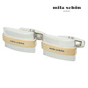 【mila schon】センターロゴカフス ゴールドカフス ボタン カフスボタン 可愛い 結婚式 プレゼント 就職祝い 葬式 シンプル アクセサリー メンズ フ...